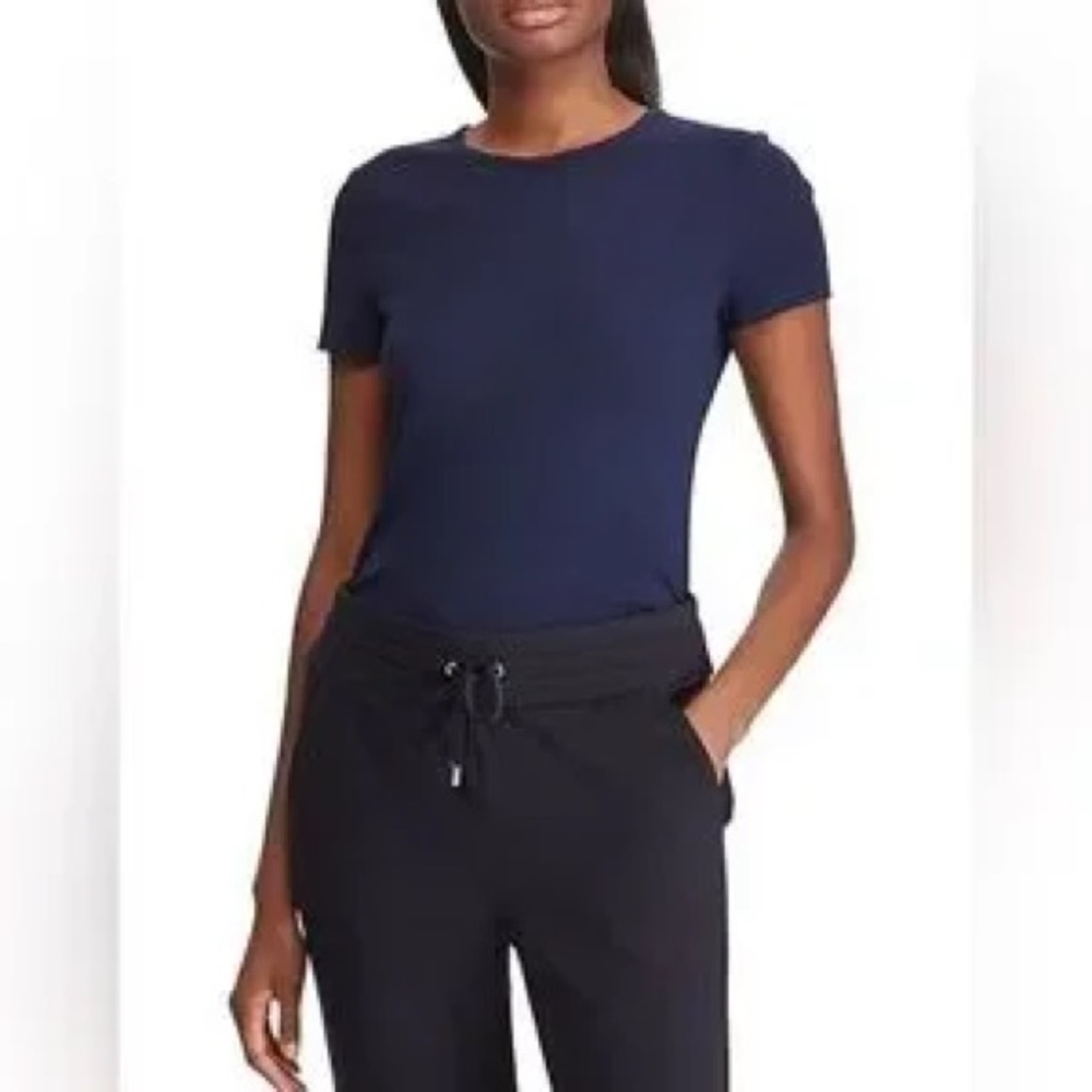 Lauren Ralph Lauren Navy Blue Tee Crested 100% Cotton Women’s Plus Size 3X